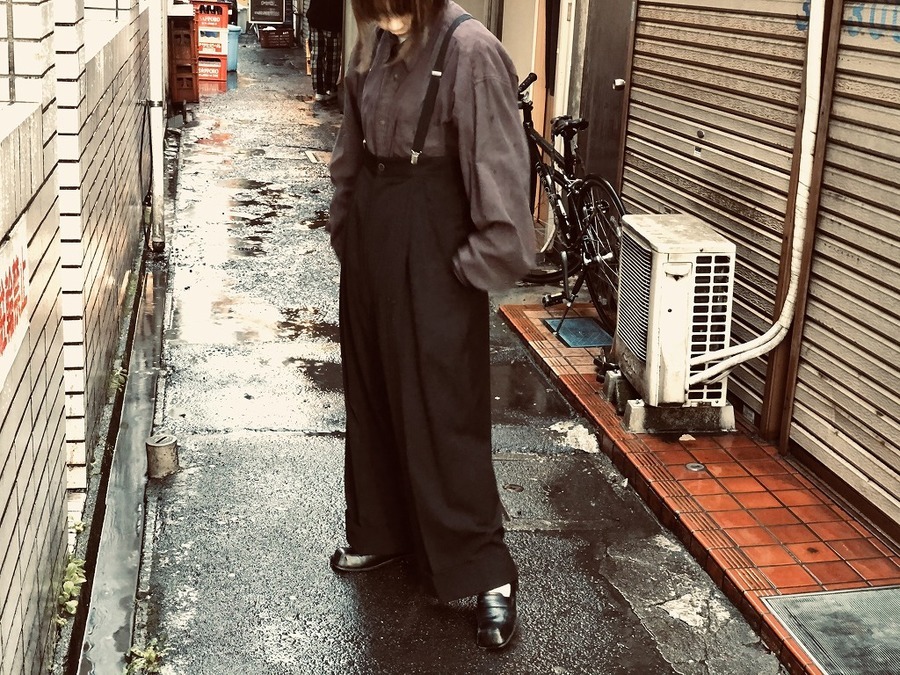 Yohji Yamamoto 18aw サスペンダー付きサルエルスカートパンツ