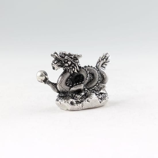 錫 置物 干支 昇龍（辰） -ZERO- 黒漆加工 [No.186P-5]｜薩摩錫器工芸館