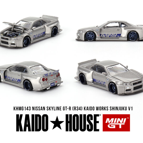 Kaido House x Mini GT 1:64 Nissan Skyline GT-R (R34) SHINJUKU V1