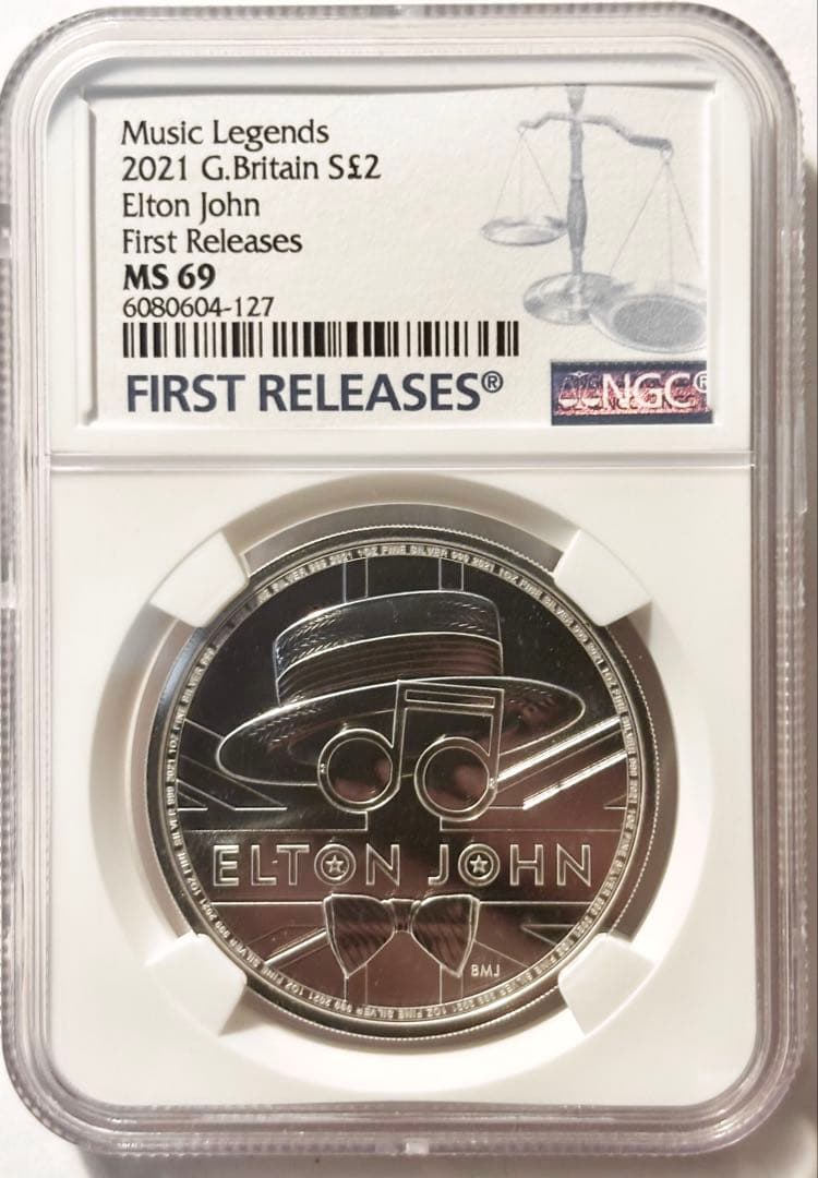 2021年 エルトン・ジョン ファーストリリース 銀貨 NGC MS69