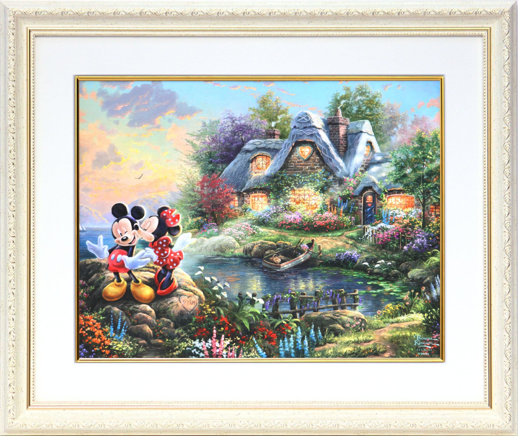 ディズニー絵画「ミッキー＆ミニー/スウィートハート コーヴ」額縁2種