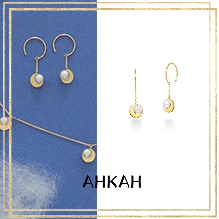Ahkah アーカー クレセントパールピアス 【公式通販】